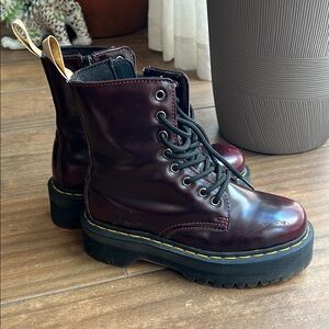 Dr. Martens Dark Red Combat Boots